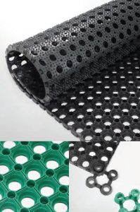 RUBBER DECK MAT (BLACK) c/w CONNECTOR